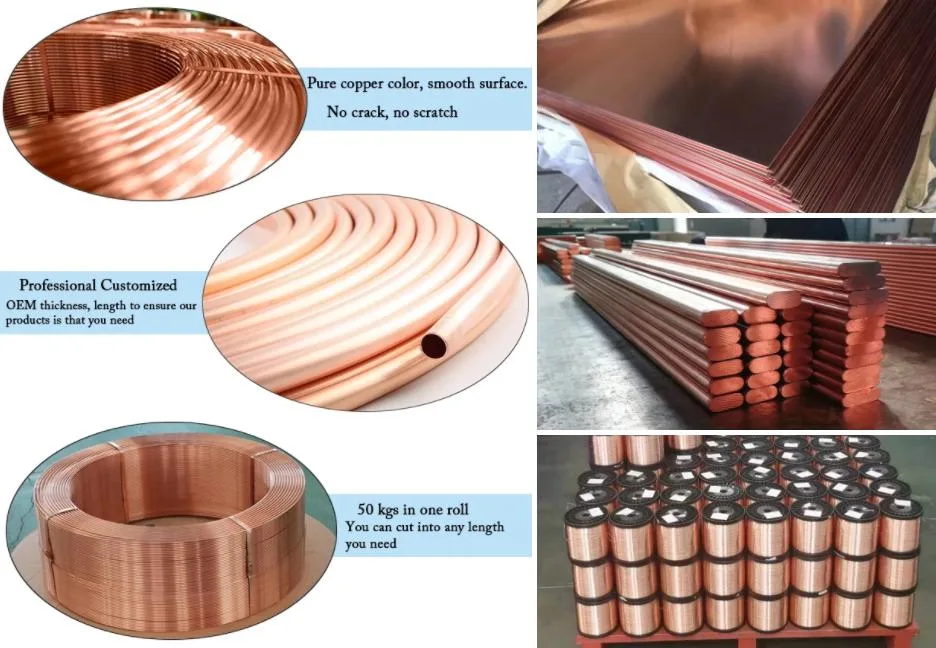 China 3/8&prime;&prime; 1/2&prime;&prime; Copper Strip Coil Tube Wire 1/4 Pancake Copper Coil Coiled Copper Tubing Price